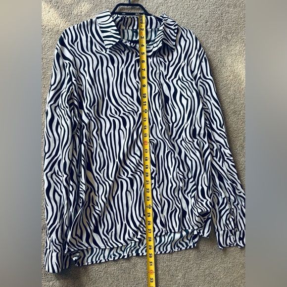 Zebra Print Long Sleeve Shirt - Picture 6 of 7